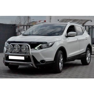 Priekšējais bullbārs WT018 (nerūsējošais tērauds) Nissan Qashqai 2014–2021 foto 3