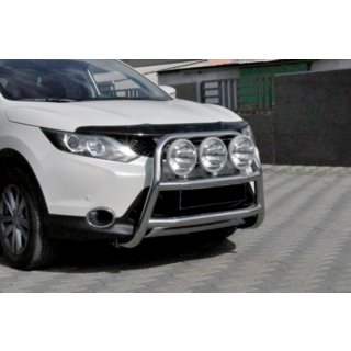 Priekšējais bullbārs WT018 (nerūsējošais tērauds) Nissan Qashqai 2014–2021 foto 4