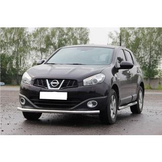 Priekšējais aizsargstienis ST008 (nerūsējošais tērauds) Nissan Qashqai 2010–2014 foto 2