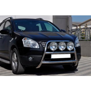 Bullbārs WT018 (nerūsējošais tērauds) Nissan Qashqai 2007–2010 foto 2