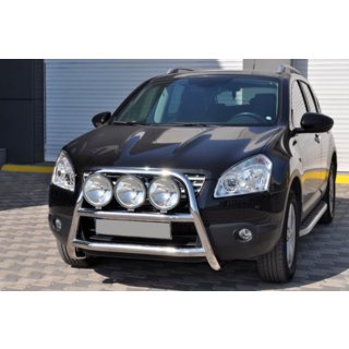 Bullbārs WT018 (nerūsējošais tērauds) Nissan Qashqai 2007–2010 foto 3