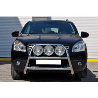 Bullbārs WT018 (nerūsējošais tērauds) Nissan Qashqai 2007–2010 foto 1