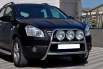 Nissan Qashqai 2010–2014 Bullbārs WT018 (nerūsējošais tērauds) foto 2