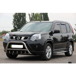 Priekšējais aizsargstienis WT003 (nerūsējošais tērauds) Nissan X-trail T31 2007–2014 foto 4