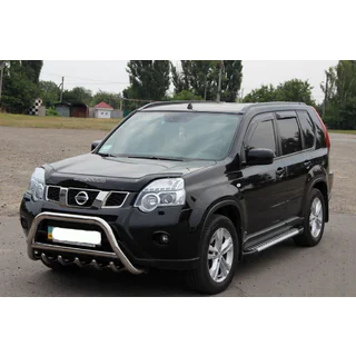 Priekšējais aizsargstienis WT003 (nerūsējošais tērauds) Nissan X-trail T31 2007–2014 foto 3