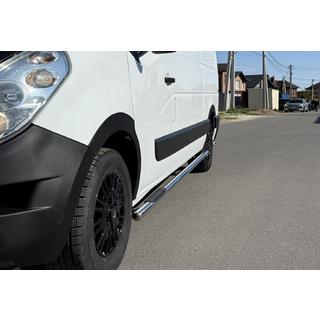 Sānu sliekšņu caurules BB002 (2 gab., nerūsējošais tērauds) Nissan NV400 2010–2024 foto 4