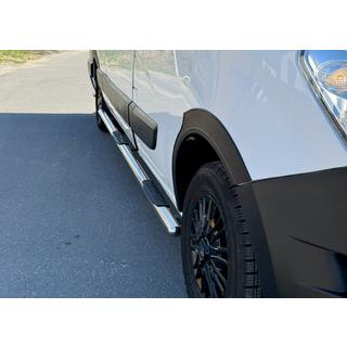 Sānu sliekšņu caurules BB002 (2 gab., nerūsējošais tērauds) Nissan NV400 2010–2024 foto 3