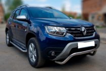 Renault Duster 2008–2017 Priekšējais aizsargstienis (bullbar) ST011 (nerūsējošais tērauds) foto 2