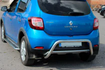 Renault Sandero 2013–2022 Aizmugurējā aizsargstieņa caurule AK007 (nerūsējošais tērauds) foto 2