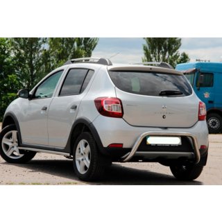 Aizmugurējā aizsargstieņa caurule AK007 (nerūsējošais tērauds) Renault Sandero 2013–2022 foto 4