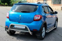 Dacia Sandero 2013–2020 Aizmugurējā aizsargstieņa caurule AK007 (nerūsējošais tērauds) foto 2