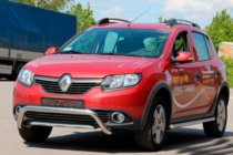 Renault Sandero 2013–2022 Priekšējais aizsargstienis WT007 (nerūsējošais tērauds) foto 3