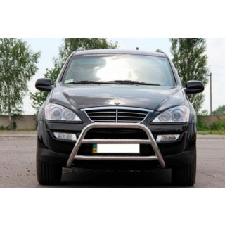 Priekšējais aizsargstienis WT022 (nerūsējošais tērauds) SsangYong Kyron 2005–2014 foto 2