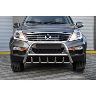 Priekšējais bullbar WT003 (nerūsējošais tērauds) SsangYong Rexton I 2001–2017 foto 3