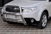 Subaru Forester 2008–2013 Bullbārs WT018 (nerūsējošais tērauds) foto 2