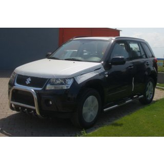 Priekšējais aizsargstienis (kengurins) QT006 (nerūsējošais tērauds) Suzuki Grand Vitara 2005–2017 foto 3