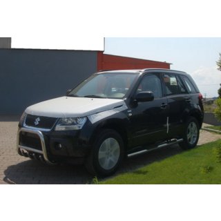 Priekšējais aizsargstienis (kengurins) QT006 (nerūsējošais tērauds) Suzuki Grand Vitara 2005–2017 foto 2
