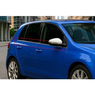 Logu apdares līstes (4 gab., nerūsējošais tērauds) Volkswagen Golf 6 2008–2014 foto 2
