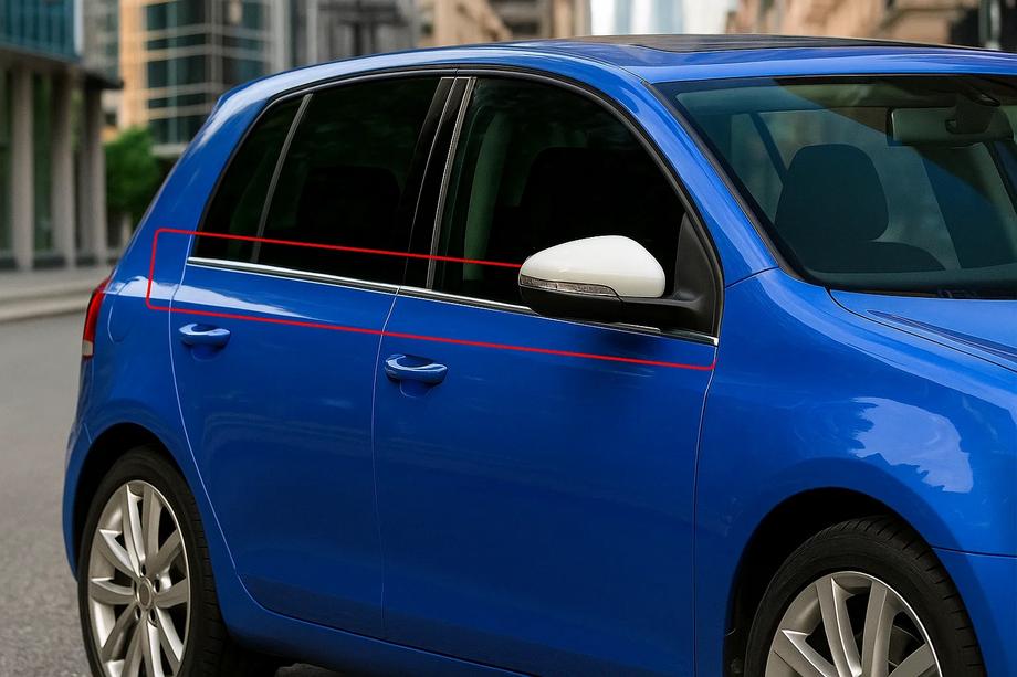 Volkswagen Golf 6 2008–2014 Logu apdares līstes (4 gab., nerūsējošais tērauds) Foto 2