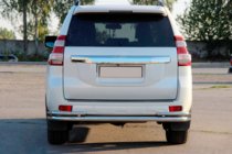 Toyota Land Cruiser Prado 150 2009–2023 Aizmugurējais aizsargstienis AK005-2 (nerūsējošais tērauds) foto 2