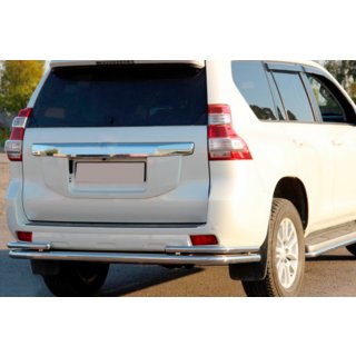 Aizmugurējais aizsargstienis AK005-2 (nerūsējošais tērauds) Toyota Land Cruiser Prado 150 2009–2023 foto 1