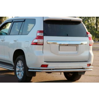 Aizmugurējais aizsargstienis AK005-2 (nerūsējošais tērauds) Toyota Land Cruiser Prado 150 2009–2023 foto 3