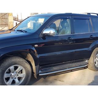 Sānu sliekšņu aizsargi BB004 (2 gab., nerūsējošais tērauds) Toyota Land Cruiser Prado 120 2002–2009 foto 3