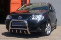 Volkswagen Touran 2003–2010 Priekšējais aizsargstienis (bullbar) QT006 (nerūsējošais tērauds) foto 1