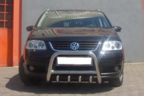 Volkswagen Touran 2003–2010 Priekšējais aizsargstienis (bullbar) QT006 (nerūsējošais tērauds) foto 2