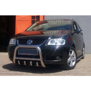 Priekšējais aizsargstienis (bullbar) QT006 (nerūsējošais tērauds) Volkswagen Touran 2003–2010 foto 1