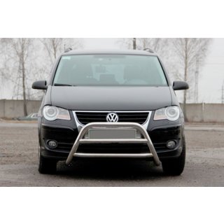 Priekšējais aizsargstienis WT022 (nerūsējošais tērauds) Volkswagen Touran 2003–2010 foto 3