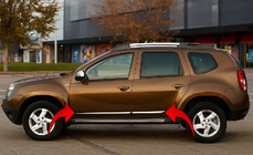 Dacia Duster 2008–2018 Durvju moldingi (4 gab., nerūsējošā tērauda) foto 1