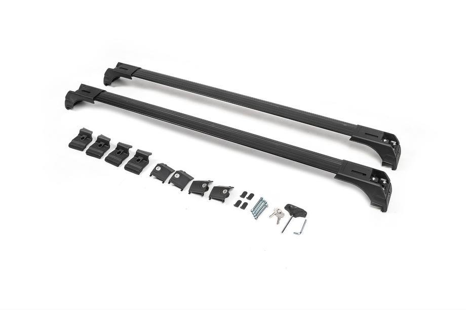 Šķērssijas integrētajiem jumta reliņiem, slēdzamas ar atslēgu Skybar V2 (2 gab.) līdz 120 cm, pelēki Foto 4