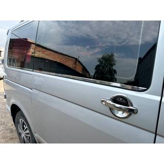 Uzlikas zem durvju rokturiem (nerūsējošais tērauds) Volkswagen T5 Transporter 2003–2010 foto 4