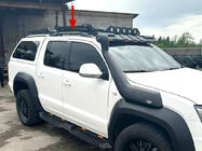 Volkswagen Amarok 2010–2022 Jumta reliņi Skyport Black foto 5