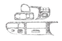 Ford Transit 1991–2000 Paneļa uzlikas (1997-2000) Alumīnijs foto 6