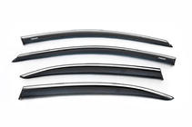 Volkswagen Jetta 2011–2018 Logu deflektori ar hroma līsti (4 gab., Niken) foto 3