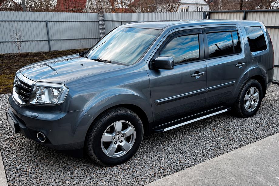 Honda Pilot 2008–2015 Sānu sliekšņi Maya V1 (2 gab., alumīnijs) Image