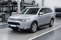 Mitsubishi Outlander 2012–2021 Sānu sliekšņi Maya V1 (2 gab., alumīnijs) foto 3