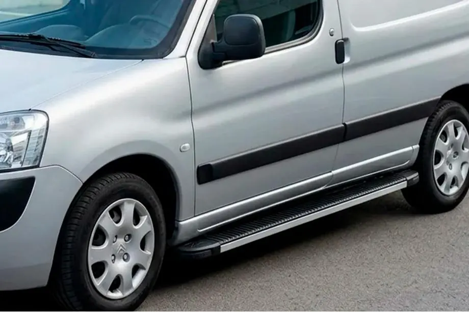 Peugeot Partner 1996–2008 Sānu sliekšņi Maya V1 (2 gab., alumīnijs) Image