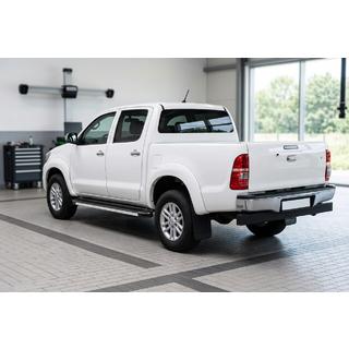 Sānu sliekšņi Maya V1 (2 gab., alumīnijs) Toyota Hilux 2006–2015 foto 1