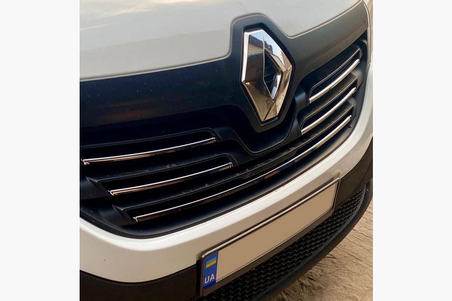 Renault Trafic 2015– Radiatora režģa uzlikas 2015-2019 (5 gab., nerūsējošais tērauds) Carmos - turku teras Foto 5