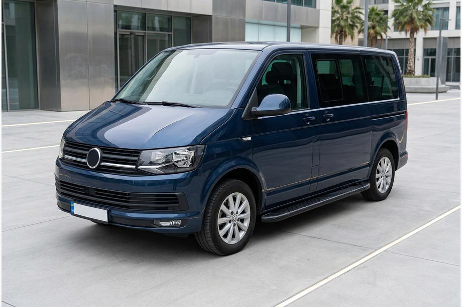 Volkswagen T6 2015–2024 Sānu pakāpieni Bosphorus Black (2 gab., alumīnijs) Garā riteņu bāze Foto 1