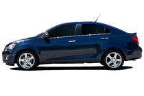 Chevrolet Aveo T300 2011–2020 Apakšējās logu līstes (nerūsējošais tērauds) Hečbeks, OmsaLine – itāļu nerūsējošais tērauds foto 1