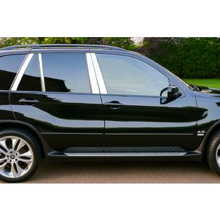 Durvju statņu moldingi (8 gab., nerūsējošais tērauds) BMW X5 E53 1999–2006 foto 2