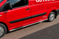 Citroen Jumpy 2007–2017 Sānu aizsargcaurules (2 gab., nerūsējošais tērauds) Ø60, īsā bāze foto 6