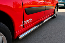 Citroen Jumpy 2007–2017 Sānu aizsargcaurules (2 gab., nerūsējošais tērauds) Ø60, īsā bāze foto 7