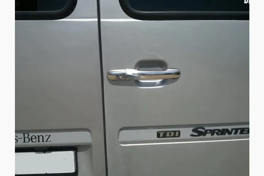 Mercedes Sprinter W901/902/903/904/905 1995–2006 Durvju rokturu uzlikas (4 gab., nerūsējošais tērauds) Foto 4