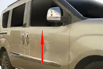 Opel Combo 2012–2018 Logu apmale (nerūsējošais tērauds) foto 2