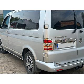 Numura zīmes augšējā līste veramajām durvīm (nerūsējošais tērauds) Volkswagen T5 Caravelle 2004–2010 foto 4